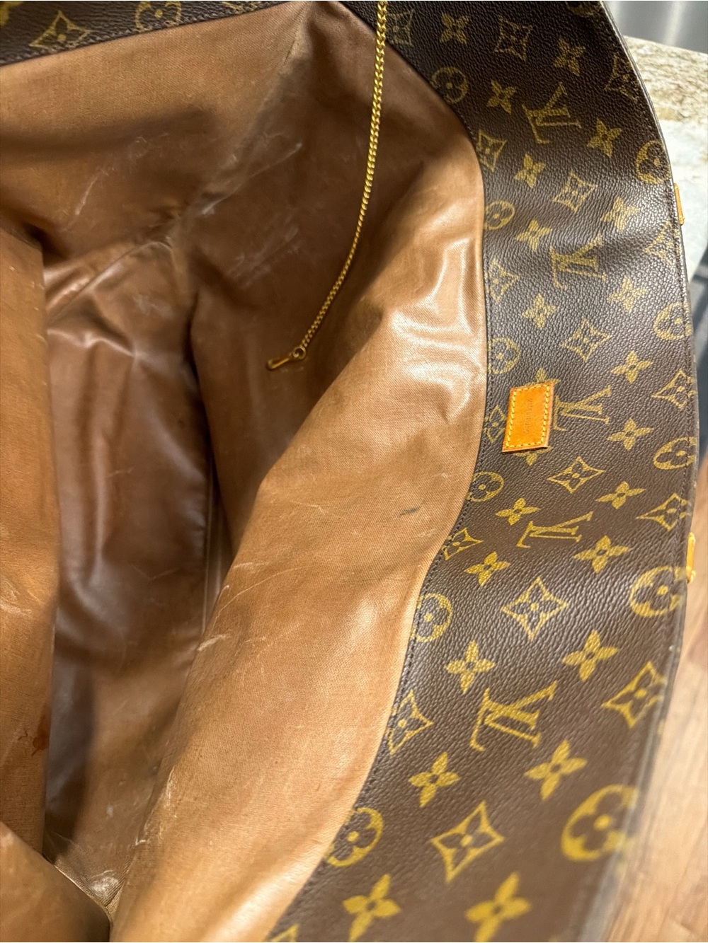 Louis Vuitton Brown Monogram Canvas Tote with Vachetta Leather Straps - Picture 11 of 14